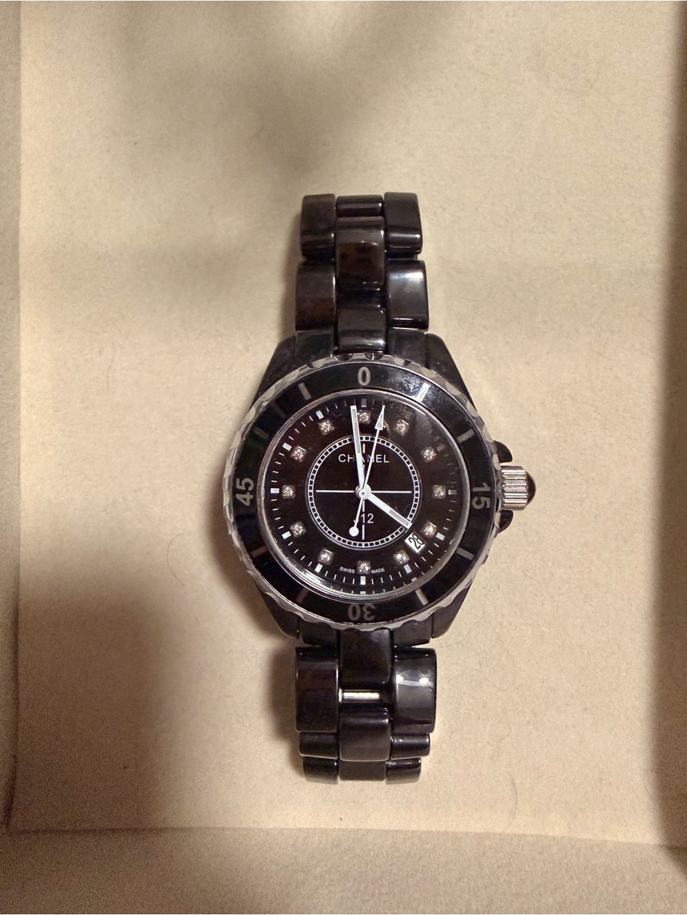 Chanel Black Ceramic J12 Style Watch